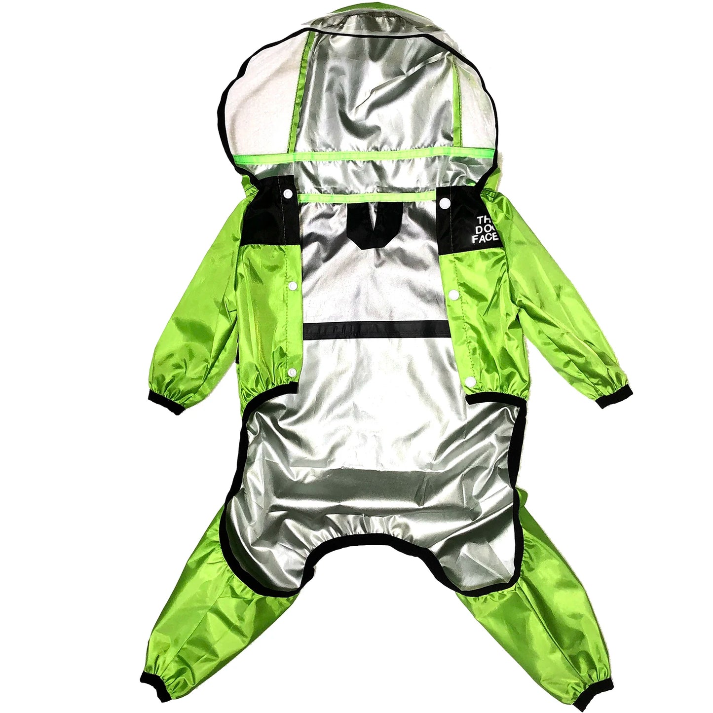 Waterproof Dog Raincoat – Dog Face Jumpsuit, Water-Resistant Jacket for Dogs, Pet Coat for All Weather