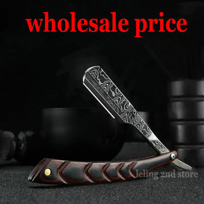 Men's Professional Manual Shaver – Stainless Steel Straight Edge Barber Razor, Folding Beard Cutter Gift