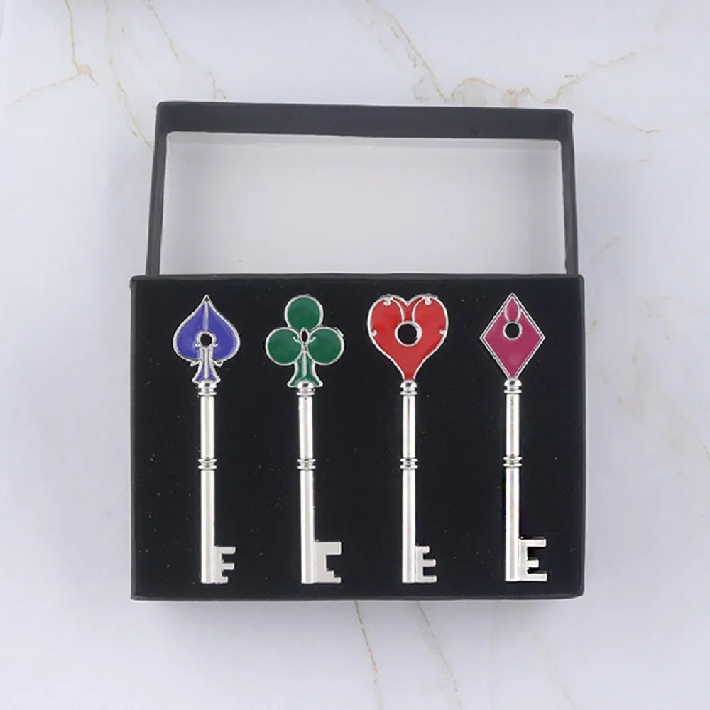 Resident Evil Remake RPD Key Set - Raccoon Police Department Logo Keychain and Cosplay Accessories Gift