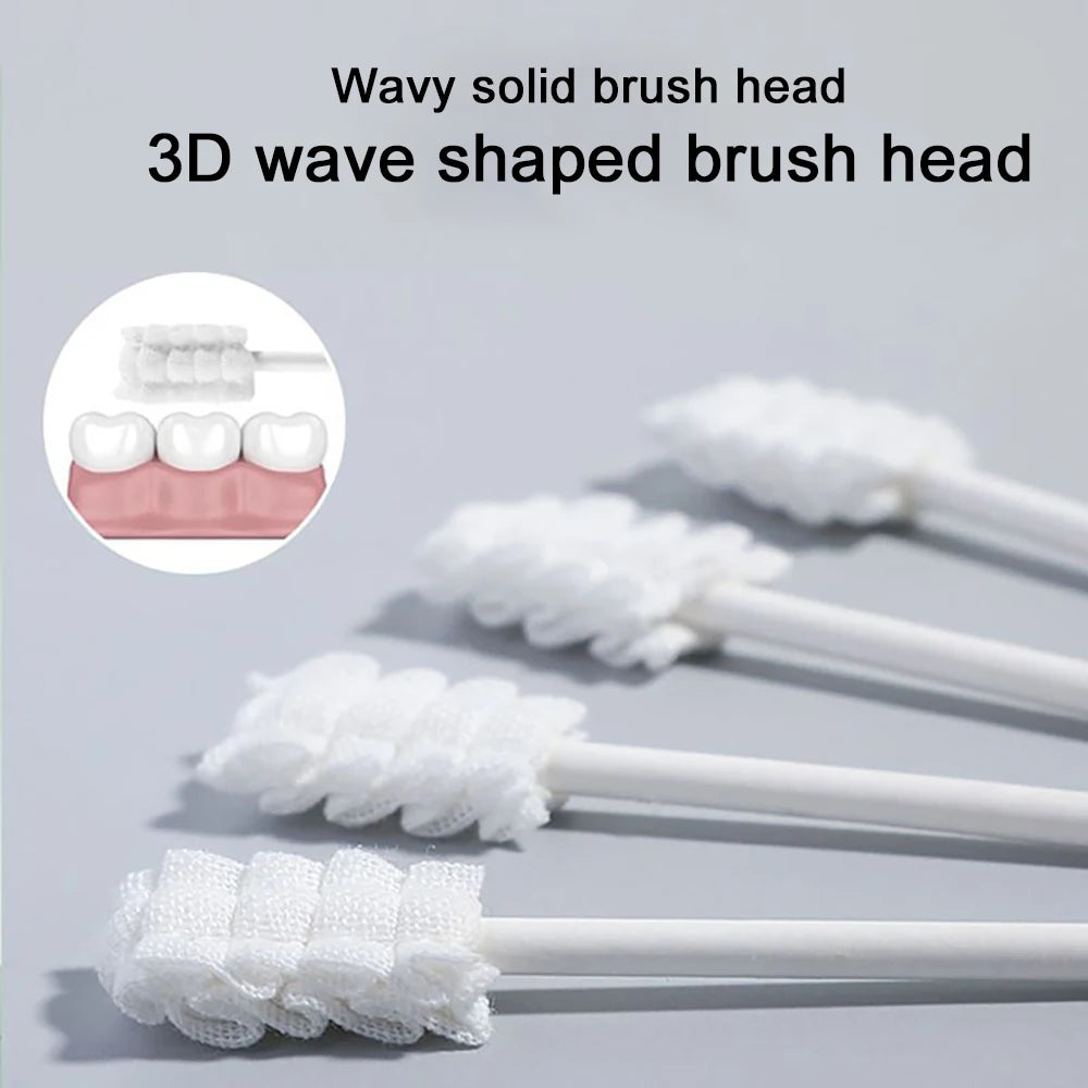 30-Piece Disposable Baby Oral Cleaning Swabs - Newborn Tongue, Gum, and First Tooth Cleaning Care Sticks