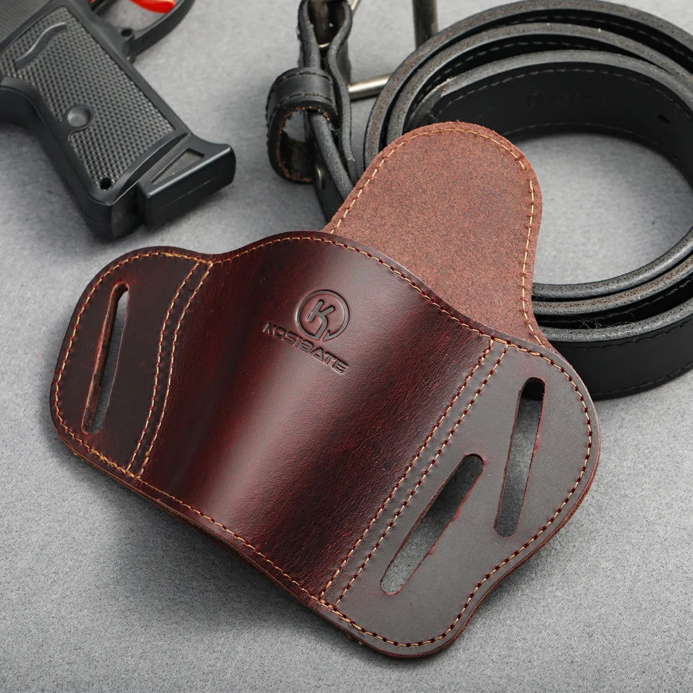 KOSIBATE Genuine Leather OWB Belt Holster for 1911 – Durable Outdoor Hunting Gun Holster