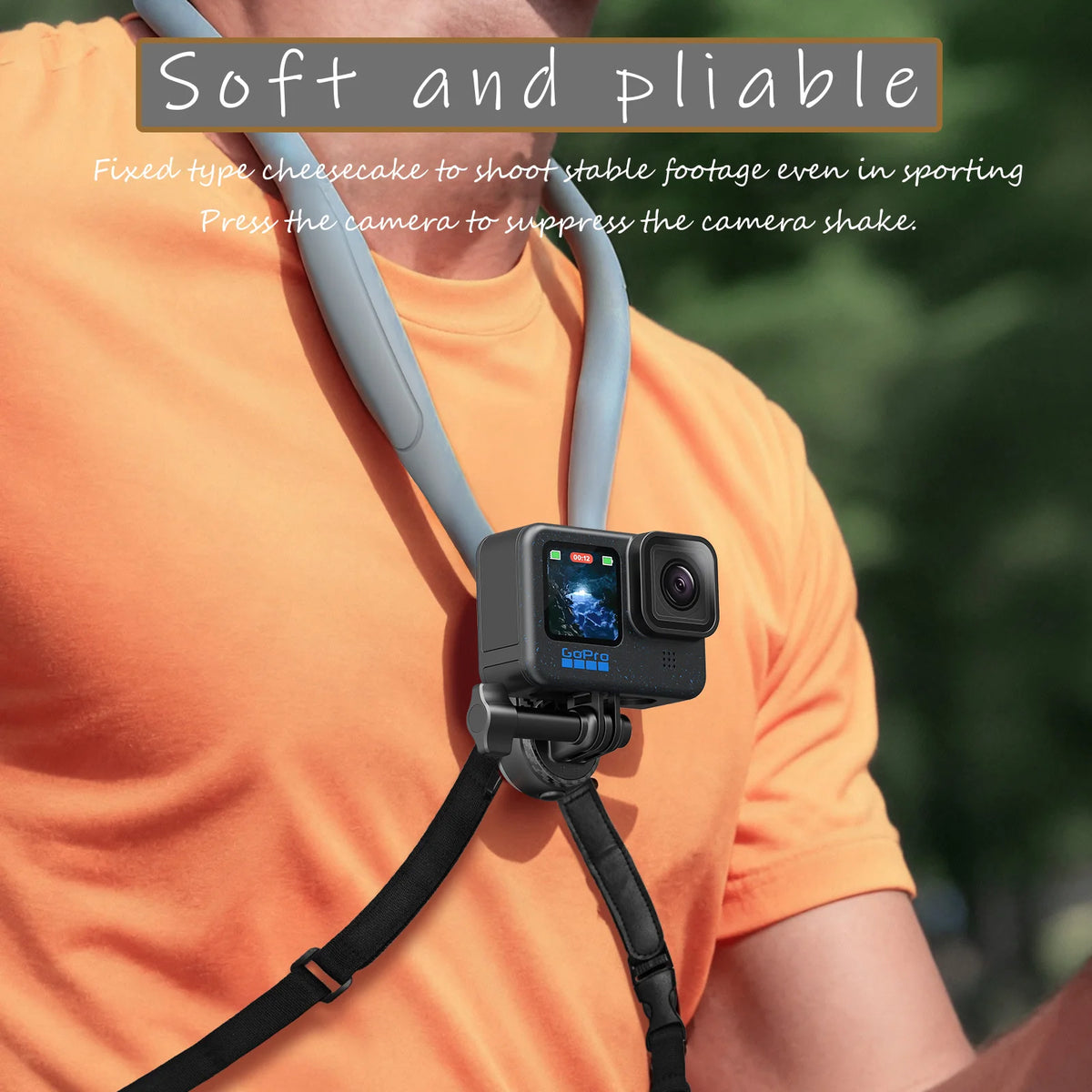 Quick-Release Silicone Neck Mount - Phone Holder for GoPro, Insta360 and DJI Osmo Action Cameras