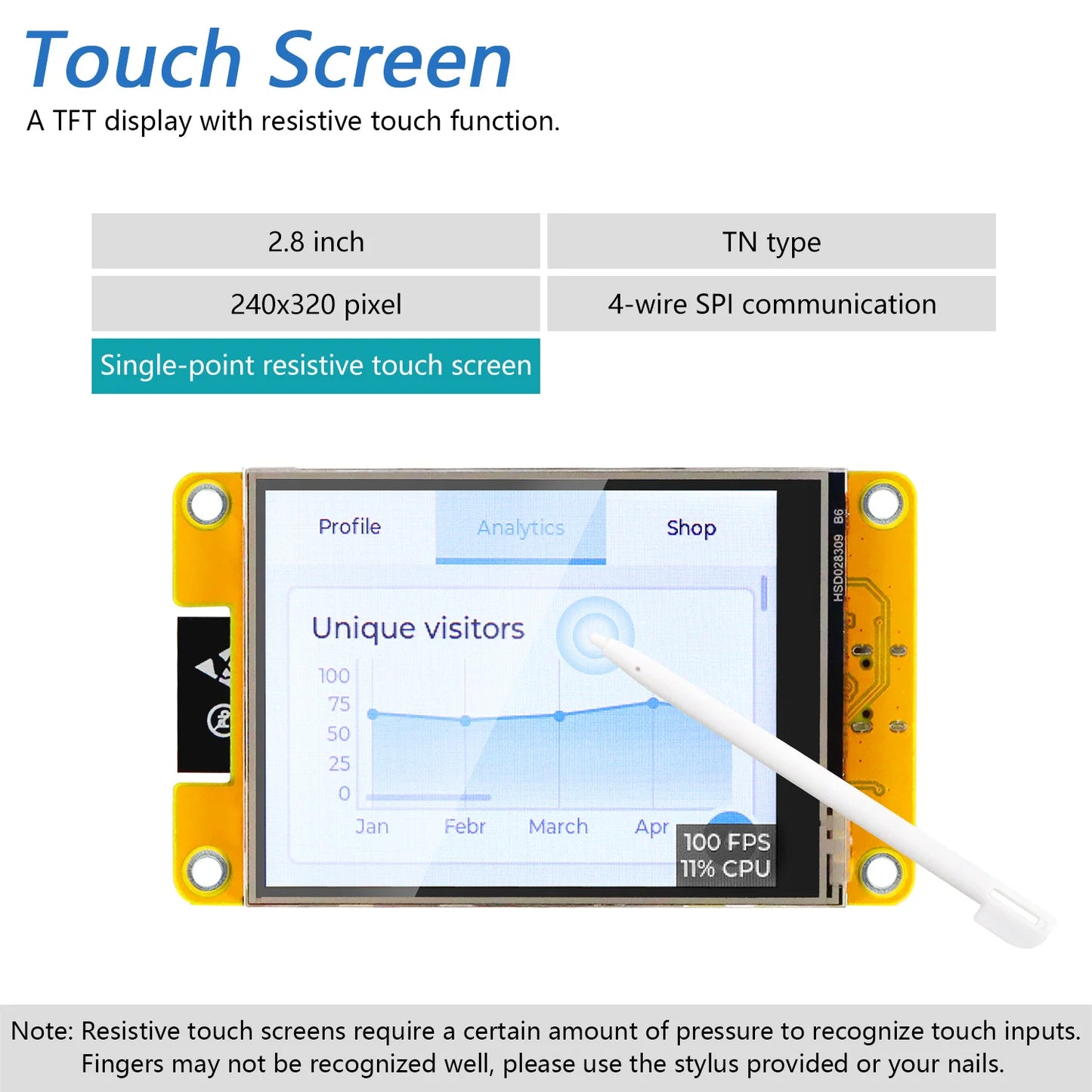 Freenove ESP32 Touch Display Board - WiFi Bluetooth Dual Core 32-Bit Development Kit with 2.4-4.0 Inch Touchscreen and LVGL Tutorials