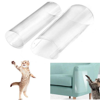 2Pcs Self-Adhesive Cat Scratch Sofa Protection Pads - Pet Furniture Protectors Cover, Anti-Cat Scratch Couch Guard Stickers