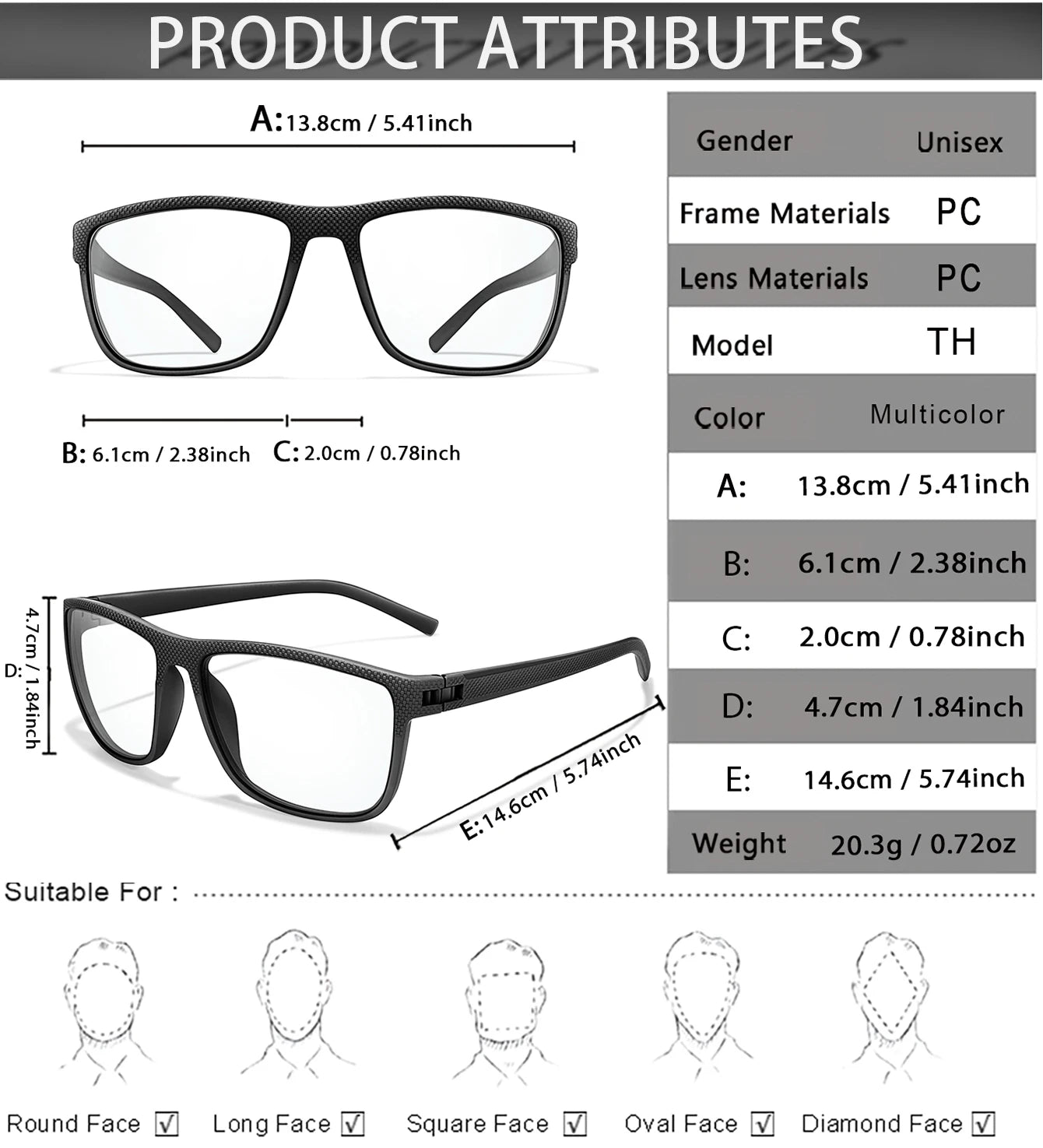 Rectangular Photochromic Reading Glasses – Ultra-Lightweight Presbyopic Spectacles for Middle-Aged & Elderly Daily Wear