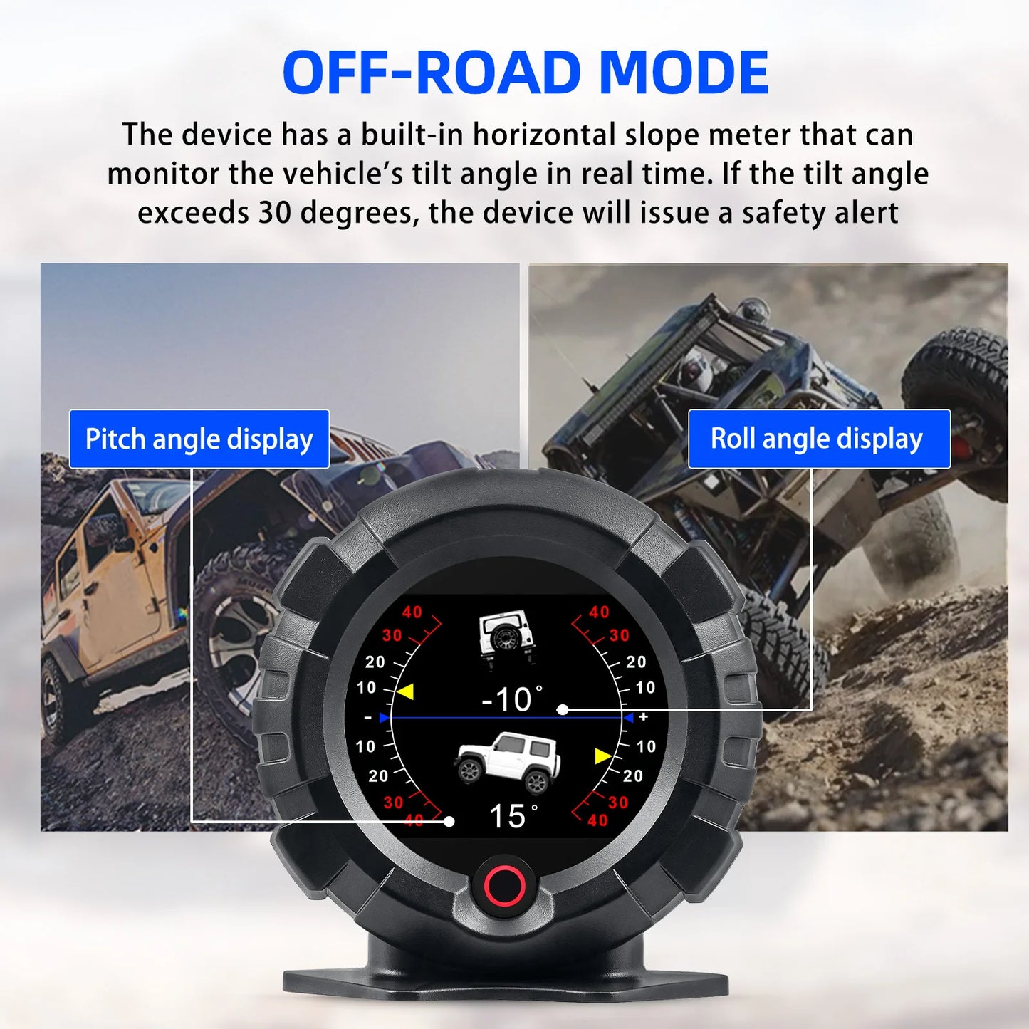 X95 Car GPS Digital Head-Up Display – Inclinometer Speedometer with Slope, Pitch, Altitude & Latitude Meter