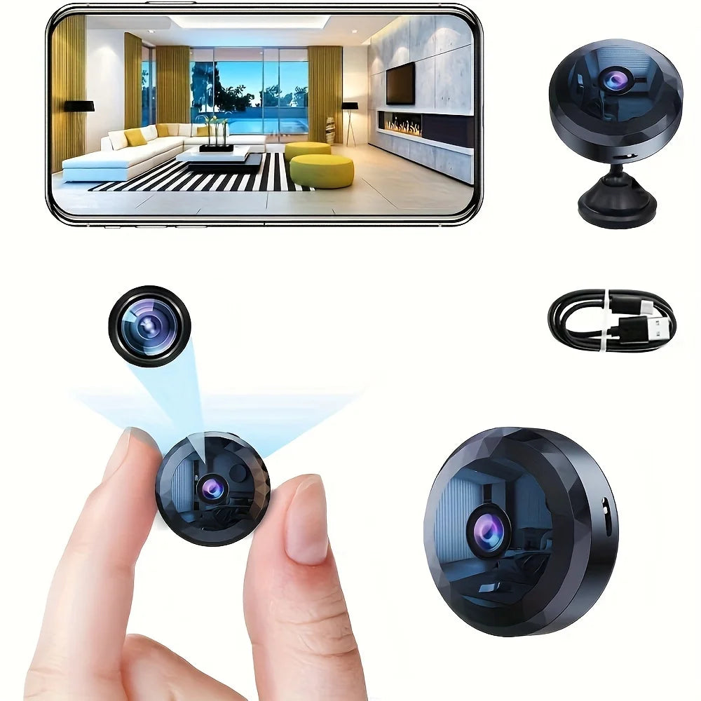 Xiaomi A11 Mini WiFi Security Camera - 1080P HD Wireless Rechargeable Monitoring Camera with Motion Detection & Remote Video Recording
