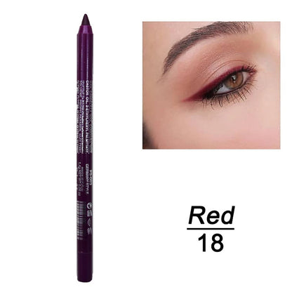 14 Color Metallic Eyeliner Pen – High Pigmented, Pearly Shimmer, Smokey & Punk Style, Long-Lasting & Waterproof