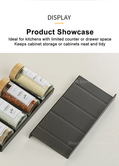 4-Layer Adjustable Kitchen Spice Rack – Drawer Organizer for Jars, Bottles & Pantry Storage