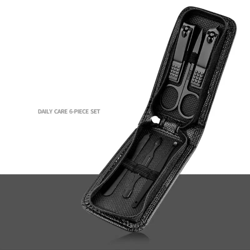 6-Piece Nail Scissors & Clippers Set – Portable High-End Manicure Beauty Tools for Men & Women