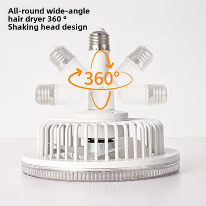 Smart Remote Control Ceiling Fan with LED Light - E27 Base, Adjustable Desktop-Style Design for Living Room