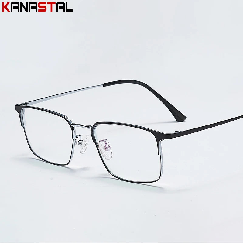Prescription Titanium Eyeglasses - Blue Light Blocking Reading Glasses for Men & Women Myopia Optical Frames
