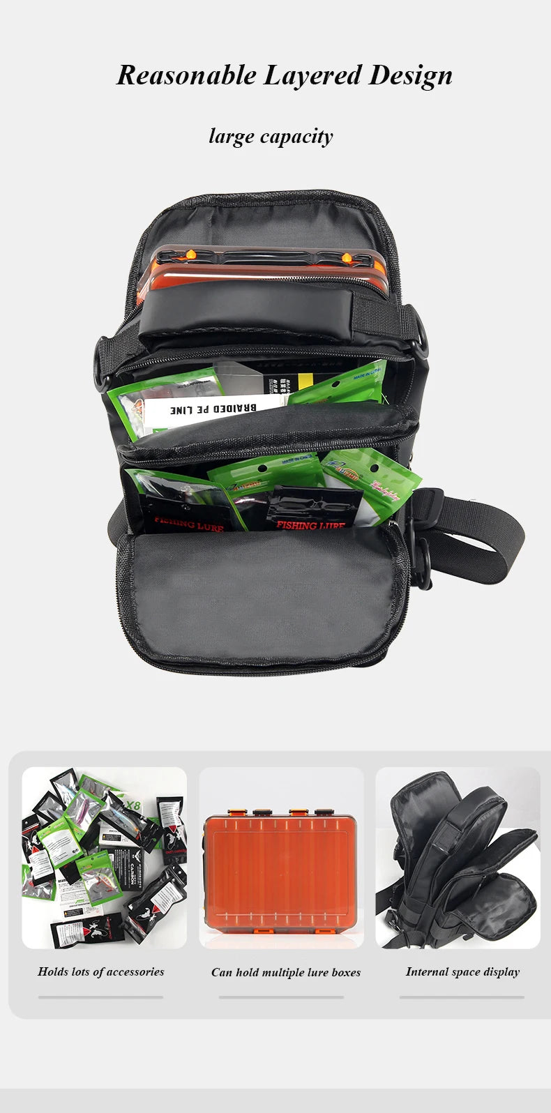 Multifunctional Fishing Backpack – Lightweight Tactical Gear Bag for Outdoor Fishing