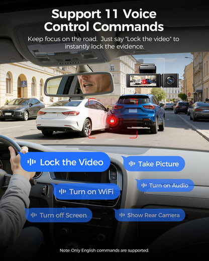 AZDOME M550 Pro 4K Dash Cam - WiFi GPS Car DVR with Night Vision G-Sensor Parking Monitor
