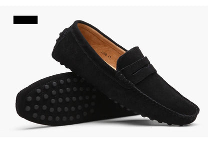 Men's High-Quality Leather Loafers – Casual Moccasins Slip-On Flats, Fashion Driving Shoes, Size 38-49
