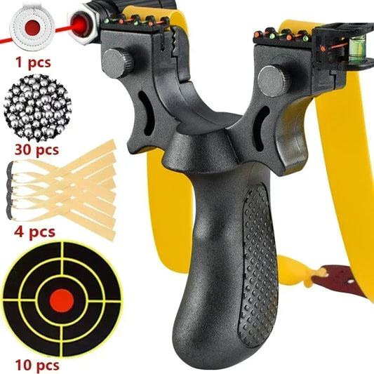 Laser Pointing Slingshot – 10 Style High Precision Aiming Catapult for Outdoor Hunting & Target Shooting Accessories