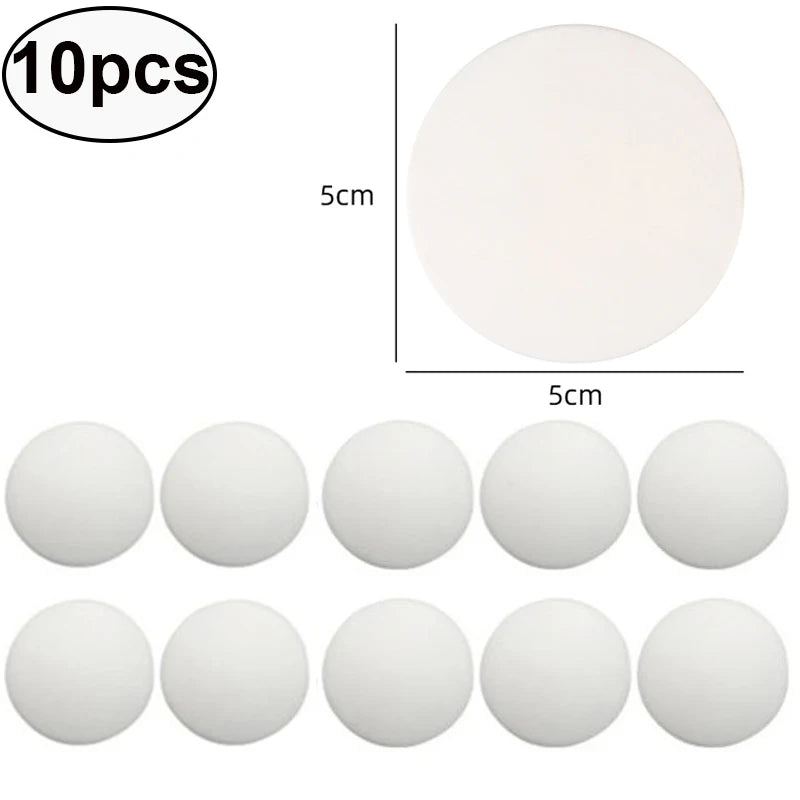 5/10pc White Rubber Door Stops — Self-Adhesive Wall Protectors & Non-Slip Bumper Guards
