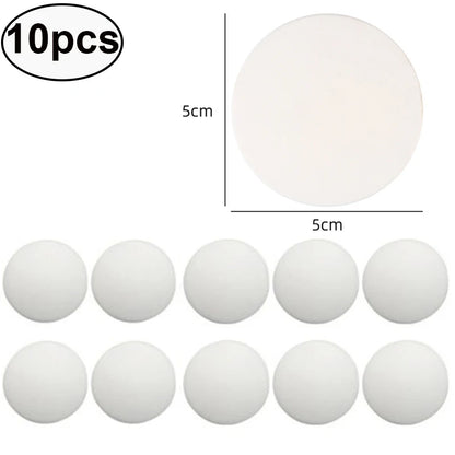 5/10pc White Rubber Door Stops — Self-Adhesive Wall Protectors & Non-Slip Bumper Guards