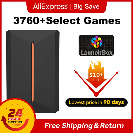 500GB Portable External Gaming Hard Drive – 3,760+ 3D/AAA Games for PS4, PS3, PS2, Switch, Wii, N64, DC & More (Windows PC)
