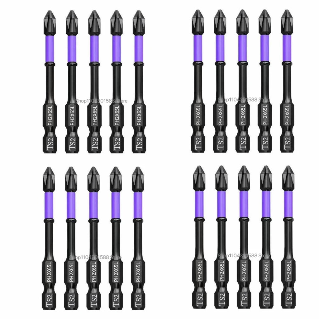 5–60PCS PH2 Magnetic Impact Driver Bit Set – Alloy Steel Cross Screwdriver Bits for Drill & Screw Driving Non-Slip Tool Kit