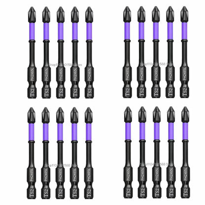 5–60PCS PH2 Magnetic Impact Driver Bit Set – Alloy Steel Cross Screwdriver Bits for Drill & Screw Driving Non-Slip Tool Kit
