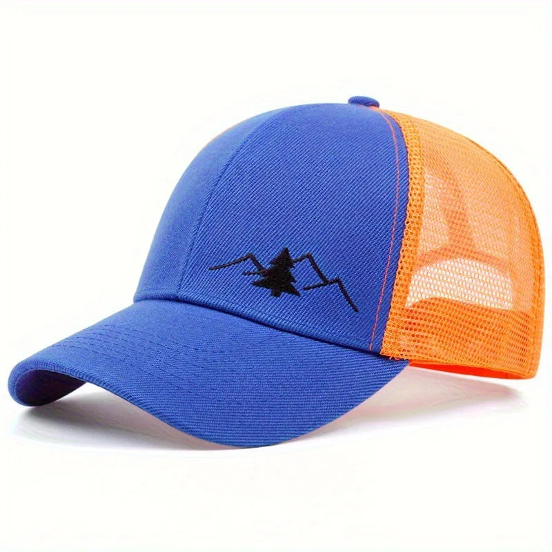 Men’s Mesh Baseball Cap - Breathable Outdoor Sports Sunshade Hat with Adjustable Duckbill Design