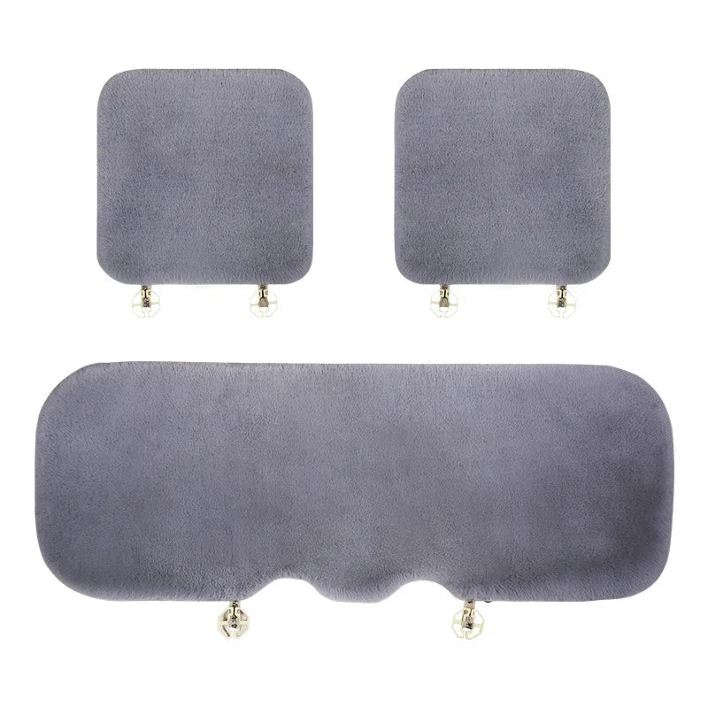Plush Rabbit Fur Car Seat Cushion - Thick Warm Winter Driver & Passenger Seat Cover
