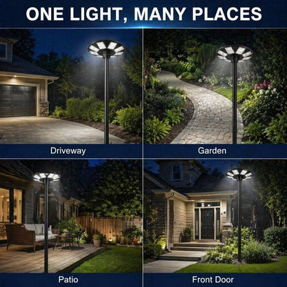Ultra-Bright Solar UFO Street Light - Round Outdoor Courtyard Lamp with Motion Sensor