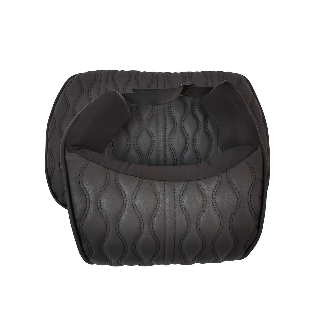Car Neck & Lumbar Pillow – PU Leather Memory Foam Seat Headrest & Backrest Cushion