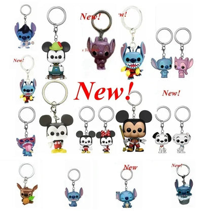 Funko Pocket Pop Keychains 22 Styles – Mickey, Minnie, Donald, Stitch, Angel, Elvis, Lilo & Scrump Vinyl Figure Toys