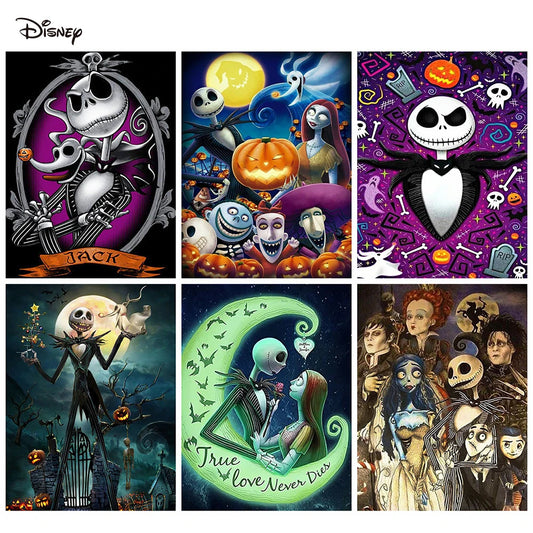 Disney The Nightmare Before Christmas Diamond Painting Mosaic – Sally & Jack Skellington Home Decor