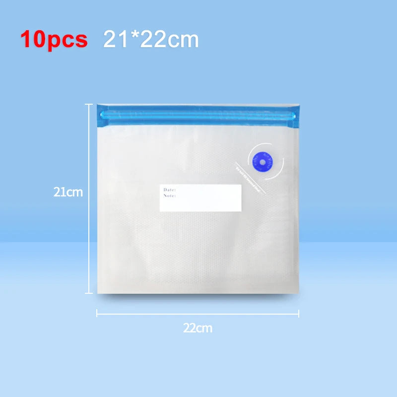 Portable Electric Vacuum Sealer Pump with Reusable BPA-Free Zipper Vacuum Bags – Handheld Food Storage Sealing Kit