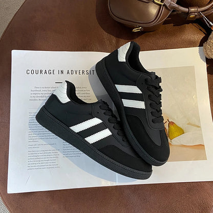 Women’s Casual Lace-Up Shoes | Lightweight Anti-Slip Flat Sneakers for Outdoor Walking