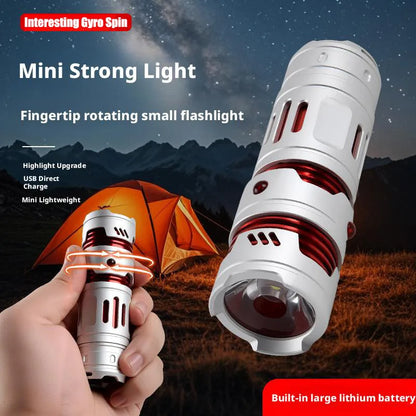 Mini EDC Rechargeable Flashlight - Compact Pocket Torch for Camping, Hiking, Fishing & Emergency Use
