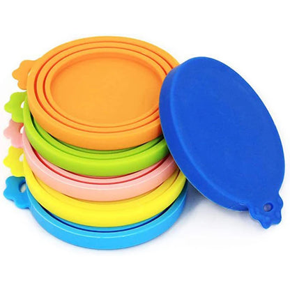 Reusable Silicone Food Can Lid – Sealed Storage Top Cap for Puppy, Dog & Cat Feeders
