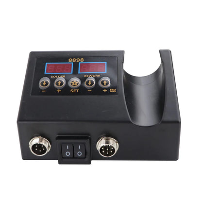 2-in-1 Soldering Station | Digital Temperature Adjustable SMD Solder Iron & Hot Air Heat Gun for PCB & IC Repair