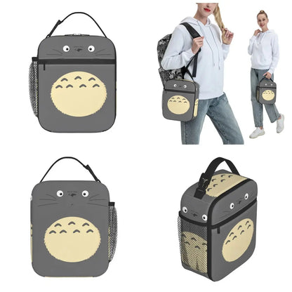 Totoro Miyazaki Anime Insulated Lunch Tote Bag – Portable Thermal Cooler for School & Office
