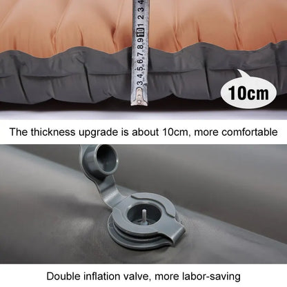 Ultralight Self-Inflating Air Mattress - Thick Splicing Sleeping Pad for Beach, Picnic, and Camping Tent