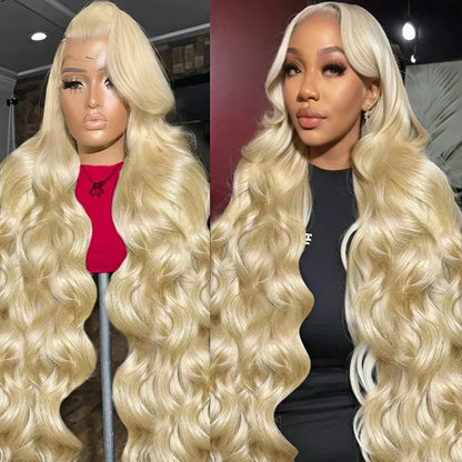 13x6 HD Lace Frontal Wig – Transparent 613 Blonde Body Wave Human Hair Wig, 250 Density