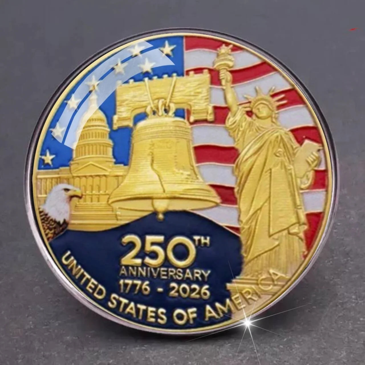 American Flag Lapel Pin - Patriotic Enamel Brooch Badge for Clothing, Gifts, and 250th Anniversary Commemoration