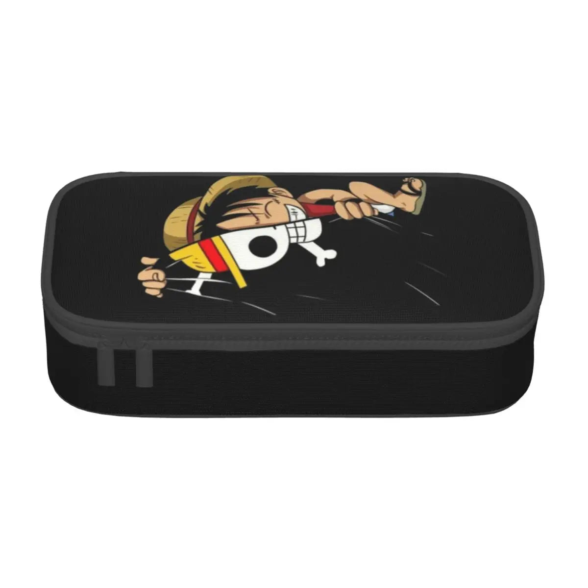 Cute Custom One Piece Pencil Case – Large Capacity Straw Hat Pirates Skull Stationery Bag for Boys & Girls