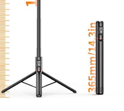 Selfieshow Wireless Selfie Stick – 72 Inch Portable Aluminum Alloy Tripod with Bluetooth Remote for iOS & Android Phones