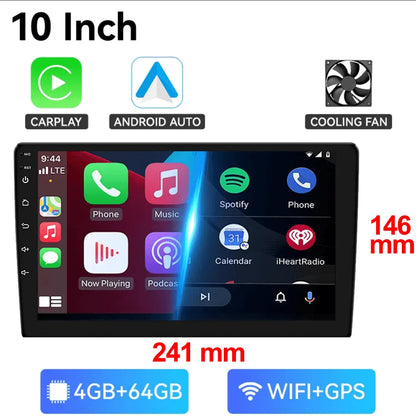 7/9/10-Inch Android 13 Car Radio - Wireless CarPlay, Bluetooth, 64GB Multimedia Stereo