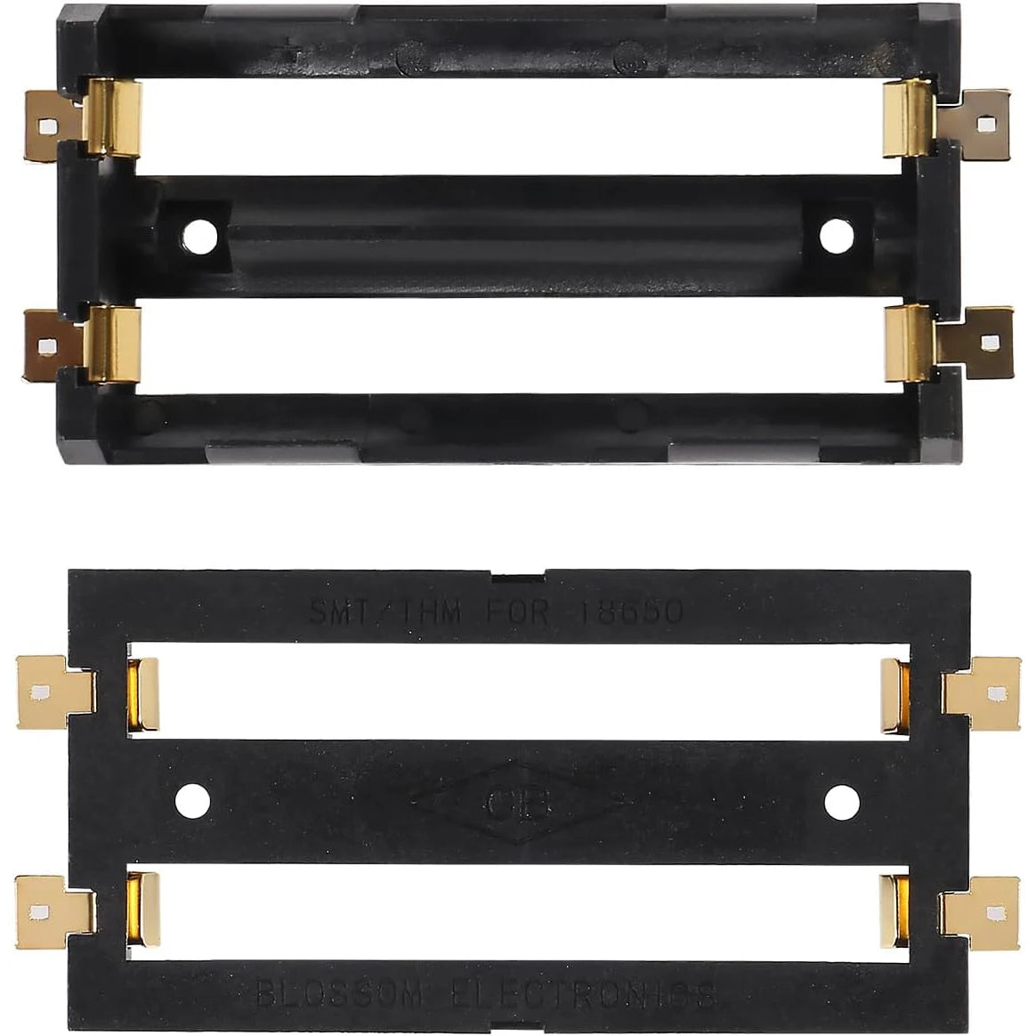6PCS 18650 Battery Holder - 2-Slot Li-Ion Battery Clip Case with Copper Contacts Storage Box