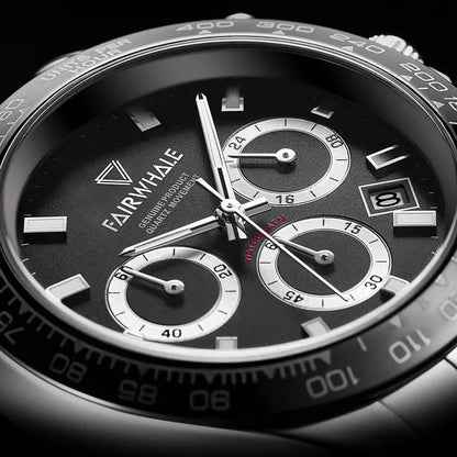 Men’s Sport Quartz Watch - Luminous Chronograph 3-Eye Waterproof Casual Wristwatch