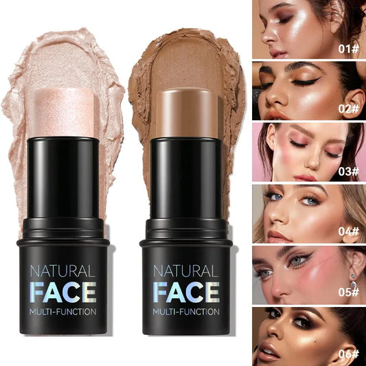 Face Pearl Stone Highlighter Stick – Long-Lasting Contour & Brightening Cheek Illuminator Makeup