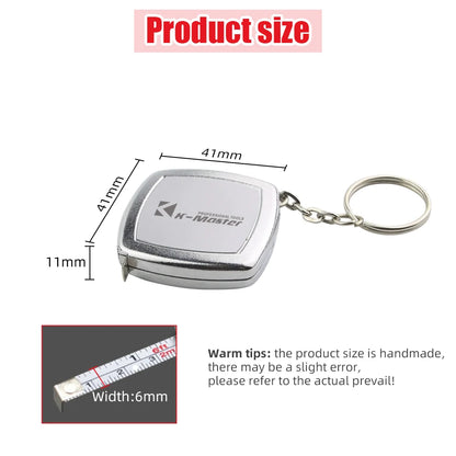 Retractable Ruler Key Ring | Small Steel Tape Measure Construction Tools | Portable Measuring Instruments