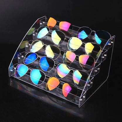 Multi-Layer Acrylic Jewelry & Sunglass Organizer – Nail Polish & Eyeglass Display Stand