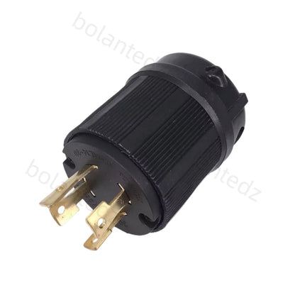 NEMA L14-30P/L14-30R Twist-Lock Power Connector - UL Listed 30A 125/250V 4-Pole Industrial Plug and Panel Receptacle, Black