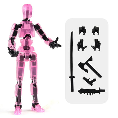 DIY Luminous T13 Multi-Joint Shapeshift Robot & Dog – 3D Printed Movable Mannequin Action Figures for Kids & Gifts